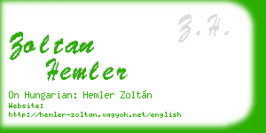 zoltan hemler business card